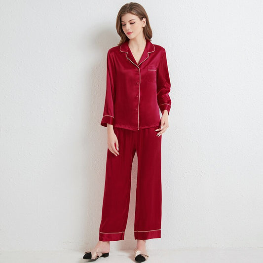Galaxy Pajama Suit Silk Red
