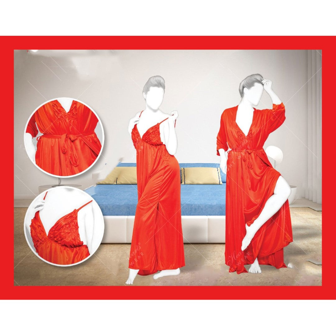 2 Piece Silk Nightwear & Lingerie For Girls & Women 2206