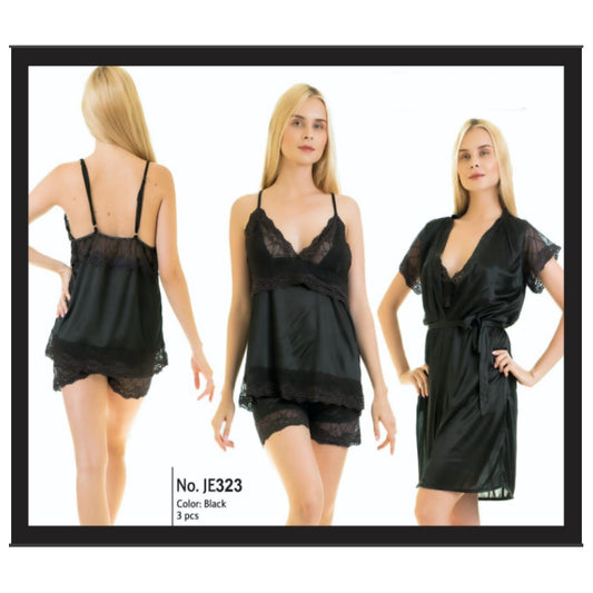 Eadric 3PCS Inner & Gown Nighty