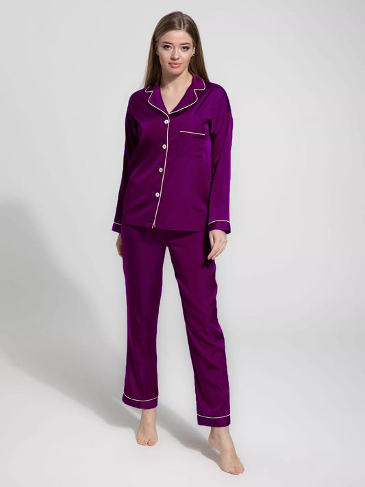Galaxy Pajama Suit Hex Purple